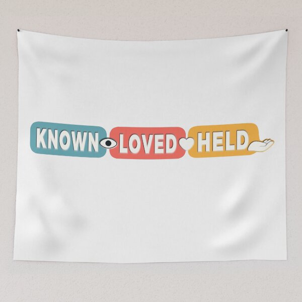 Item preview, Known Loved Held Retro Rounded Word Blocks designed and sold by FunFitLife Studio.