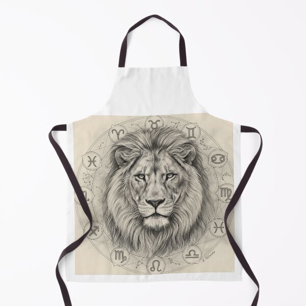 Item preview, Majestic Lion with Celestial Zodiac Map designed and sold by Zodiac Celestial Art.