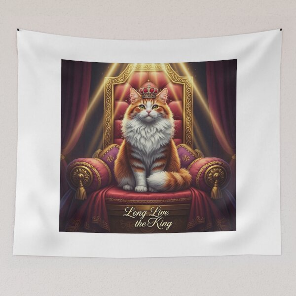 Item preview, King Of My Own World Cat designed and sold by PetJoyPrintsCO.