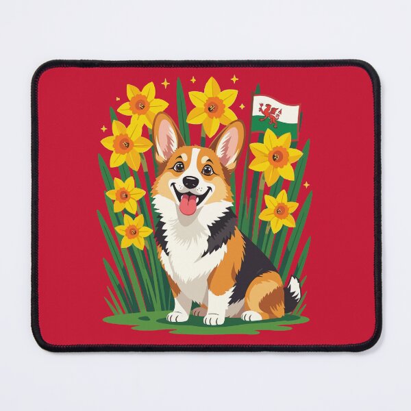 Item preview, Cute Corgi Dog Amongst Daffodils Supporting Wales designed and sold by taiche.