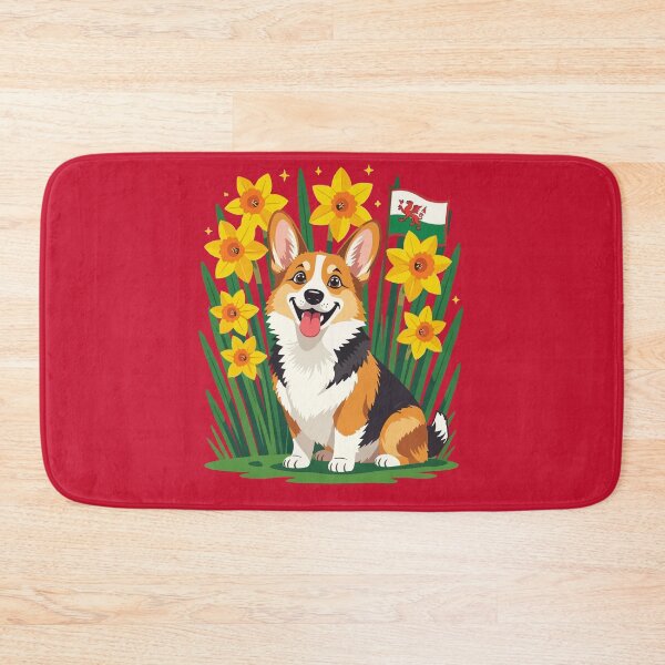 Item preview, Cute Corgi Dog Amongst Daffodils Supporting Wales designed and sold by taiche.