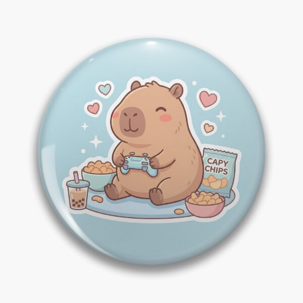 Item preview, Cute Capybara Gamer  designed and sold by ClarkeHolanda.
