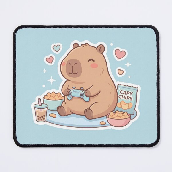 Item preview, Cute Capybara Gamer designed and sold by ClarkeHolanda.