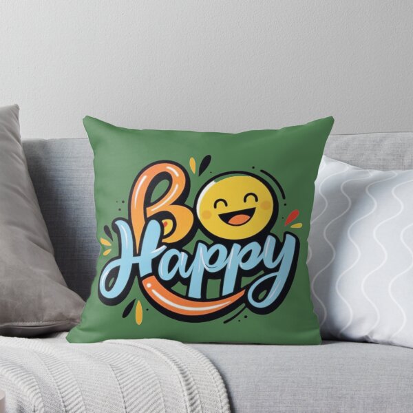 Item preview, Positive Be Happy Smiley Face | Colorful Motivational Art designed and sold by GunnuDesigns.