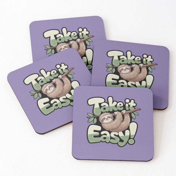 Item preview, Take It Easy Sloth | Chill Vibes Retro Animal Art designed and sold by GunnuDesigns.