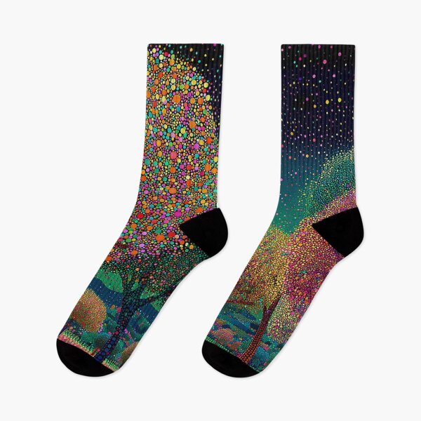 Item preview, Colorful Tree Orchard at Night designed and sold by Neika Shimm Designs.
