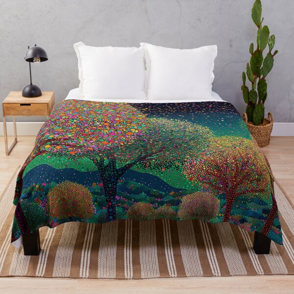 Item preview, Colorful Tree Orchard at Night designed and sold by Neika Shimm Designs.