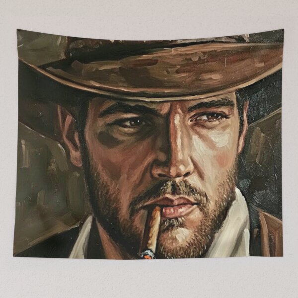 Item preview, The Outlaw King: Rugged Western Icon Portrait designed and sold by Art's Diner.