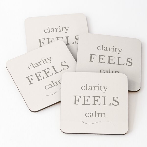 Item preview, Clarity Feels Calm Minimalist Typography designed and sold by Minimalist Typography.
