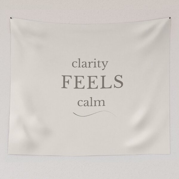 Item preview, Clarity Feels Calm Minimalist Typography designed and sold by Minimalist Typography.