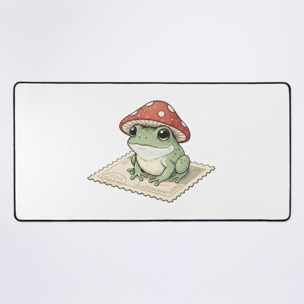 Item preview, Cute Frog Wearing Mushroom Hat Aesthetic designed and sold by Kvarny.