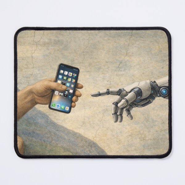 Item preview, Human and Robot Connection Parody designed and sold by RØNI AI.