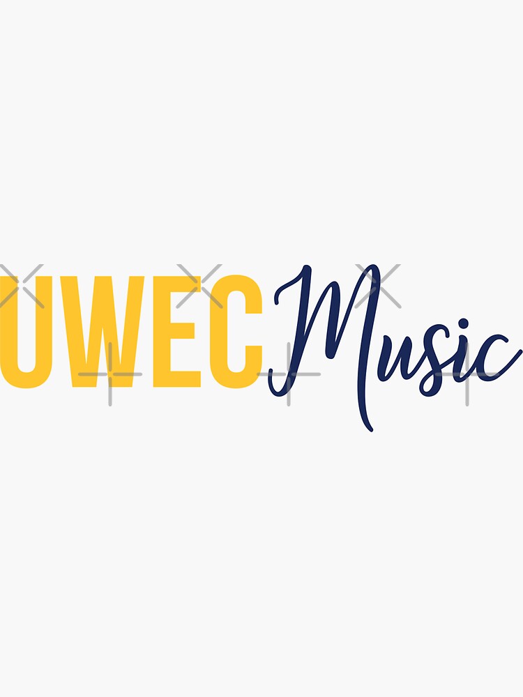 "UWEC Music" Sticker for Sale by mynameisliana Redbubble