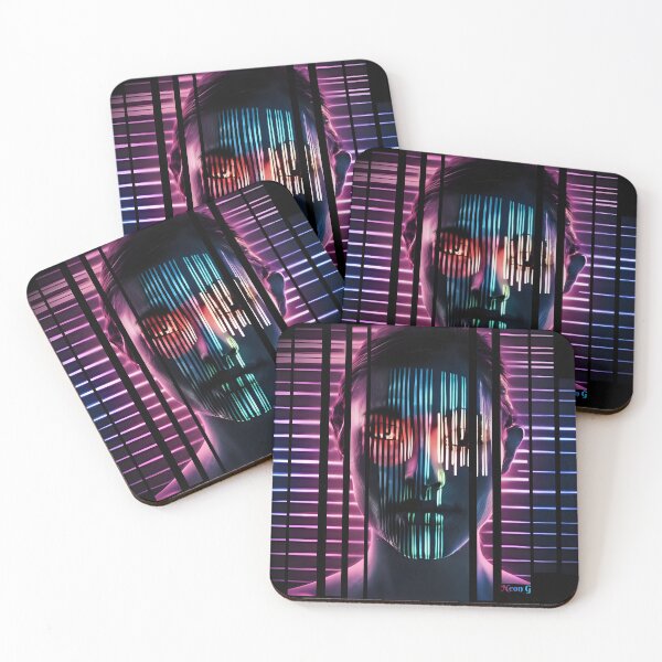 Item preview, Glowing barcode tattooed across face 2 designed and sold by Neon G.