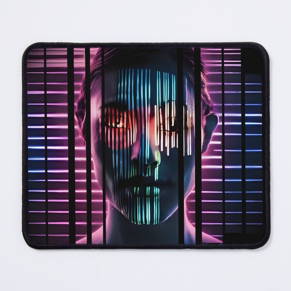 Item preview, Glowing barcode tattooed across face 2 designed and sold by Neon G.