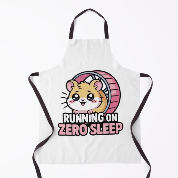 Item preview, Running on Zero Sleep - Funny Tired Hamster Wheel Kawaii Sticker designed and sold by Ashley critters.