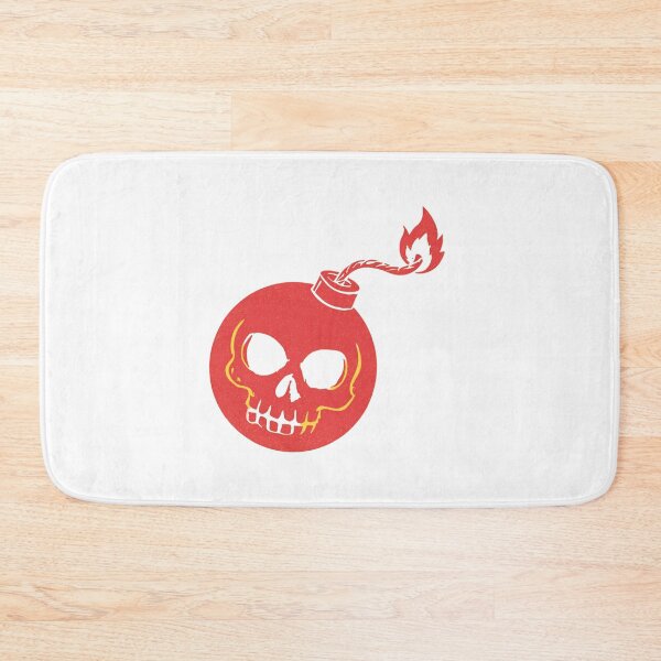 Item preview, red bomb with a skull face designed and sold by Akali Design.