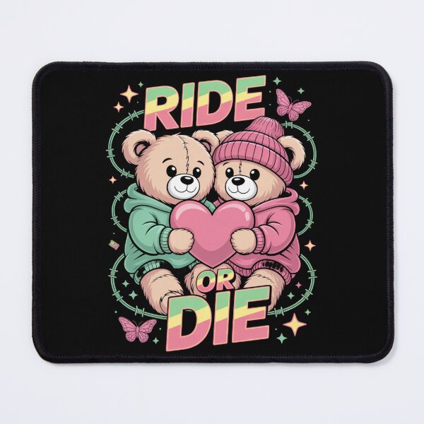 Item preview, Ride Or Die Teddy Bears Heart Barbed Wire Valentine's Day designed and sold by DarylWelsh2024.