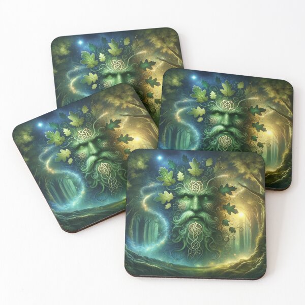 Item preview, Green Man Celtic Forest Spirit – Mythology Fantasy Nature Art designed and sold by AnalajiaDesigns.