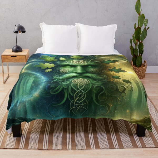 Item preview, Green Man Celtic Forest Spirit – Mythology Fantasy Nature Art designed and sold by AnalajiaDesigns.