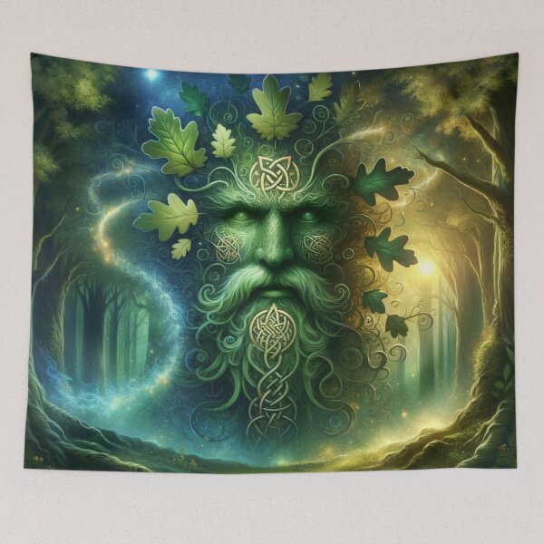 Item preview, Green Man Celtic Forest Spirit – Mythology Fantasy Nature Art designed and sold by AnalajiaDesigns.