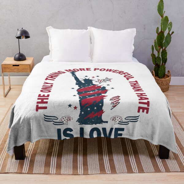 Item preview, The Only Thing More Powerful Than Hate Is Love Inspire American Pride designed and sold by SkeletonsDanger.