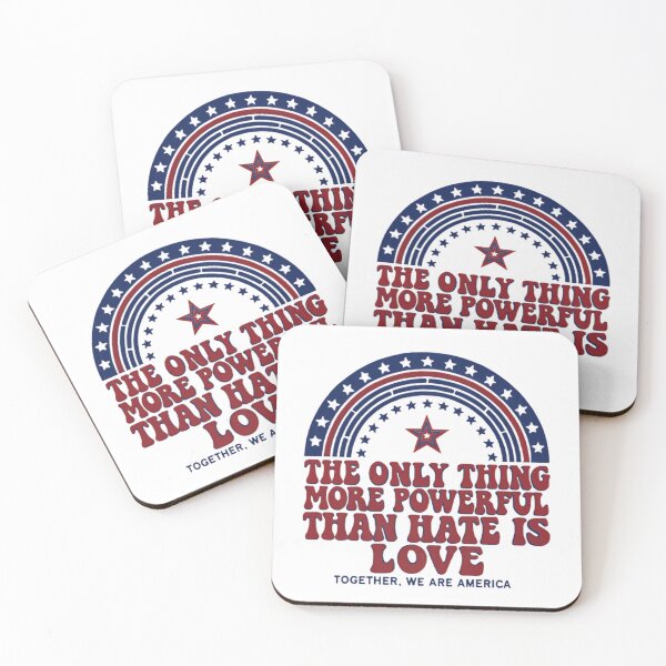 Item preview, The Only Thing More Powerful Than Hate Is Love America With Integrity designed and sold by SkeletonsDanger.