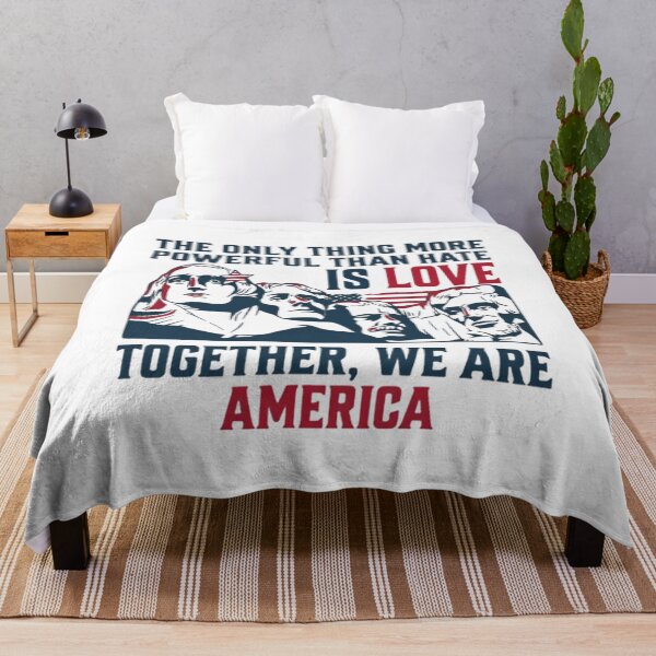 Item preview, The Only Thing More Powerful Than Hate Is Love Stand For USA designed and sold by SkeletonsDanger.