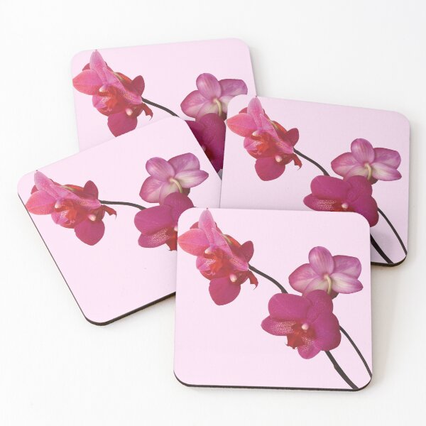 Item preview, pink orchid on stem flower sticker  designed and sold by inainart.