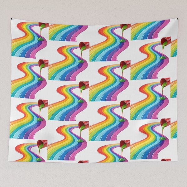 Item preview, Vibrant Glossy Rainbow Paint Pour designed and sold by Angellacelin.