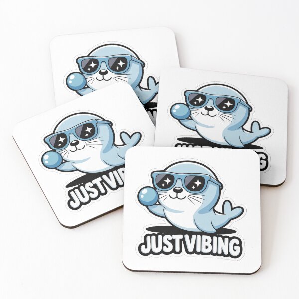 Item preview, Just Vibing - Chill Seal Ball Sunglasses Kawaii Sticker designed and sold by Ashley critters.