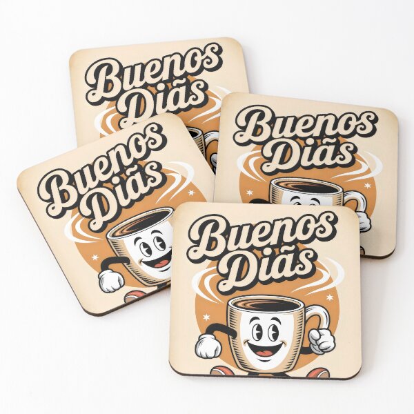 Item preview, Buenos dias coffee. designed and sold by MyHappyArtShop.