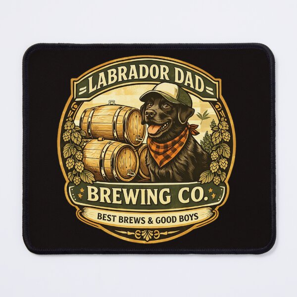 Item preview, Labrador Dad Brewing Co Gift – Craft Beer Lover Dog Dad Vintage Brewery Shirt designed and sold by PawPrintCustom.