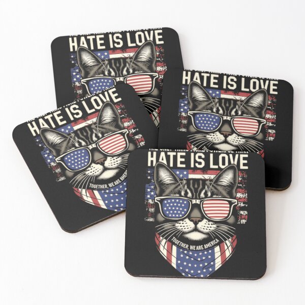 Item preview, The Only Thing More Powerful Than Hate Is Love America Stands Together designed and sold by SkeletonsDanger.