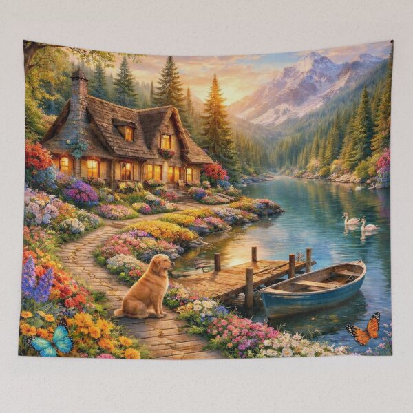 Item preview, Golden Hour at the Garden Cottage designed and sold by Catfighter.