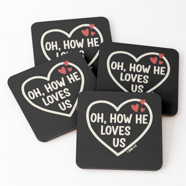 Item preview, Oh How He Loves Us Christian Jesus Bible Verse designed and sold by BornBorn.