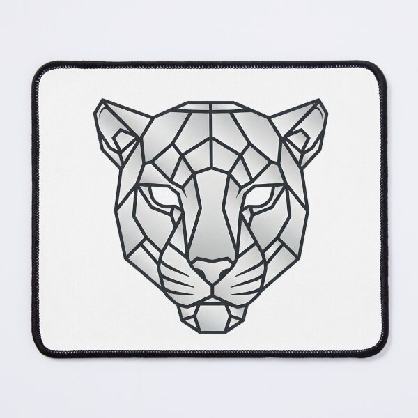 Item preview, Minimalist Silver Diamond Panther Head Icon designed and sold by Kvarny.