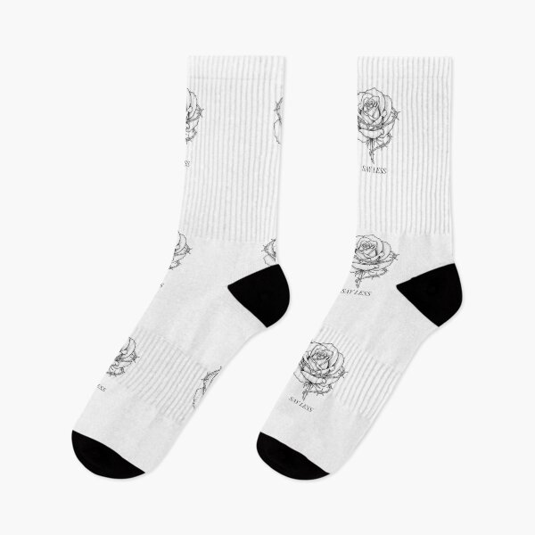 Item preview, Say Less Rose with Barbed Wire Aesthetic Tattoo Style Graphic designed and sold by t-patterns.