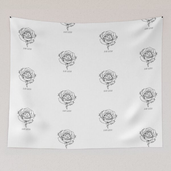 Item preview, Say Less Rose with Barbed Wire Aesthetic Tattoo Style Graphic designed and sold by t-patterns.