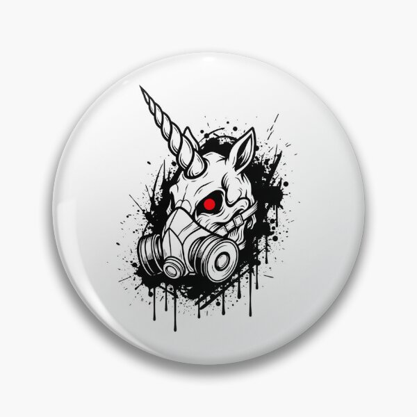 Item preview, Edgy Unicorn Skull with Tactical Gasmask designed and sold by Kvarny.