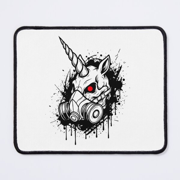 Item preview, Edgy Unicorn Skull with Tactical Gasmask designed and sold by Kvarny.