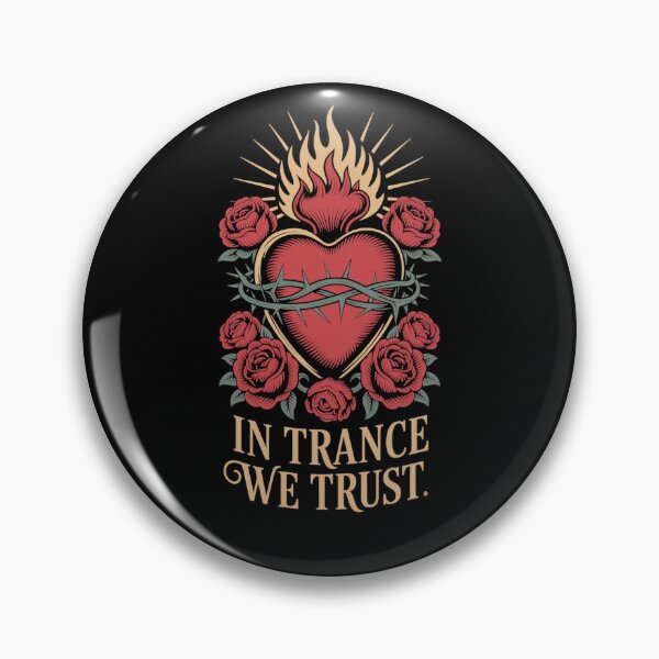 Item preview, In Trance We Trust – Sacred Heart Psytrance Rave Graphic  designed and sold by paulo silveira.