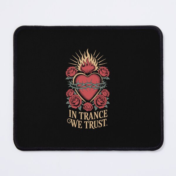 Item preview, In Trance We Trust – Sacred Heart Psytrance Rave Graphic designed and sold by paulo silveira.