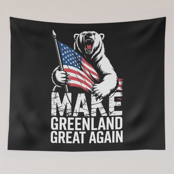 Item preview, Make Greenland Great Again Polar Bear | Bold Political Satire Art designed and sold by dortmond.