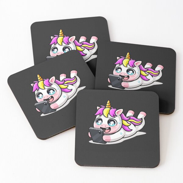 Item preview, Phone Addict Unicorn – Funny Cute Chibi Unicorn Smartphone Design designed and sold by ColorSplash123.