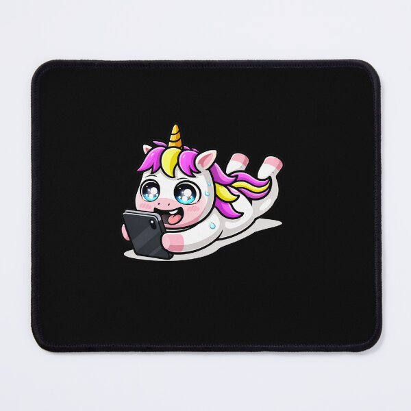 Item preview, Phone Addict Unicorn – Funny Cute Chibi Unicorn Smartphone Design designed and sold by ColorSplash123.