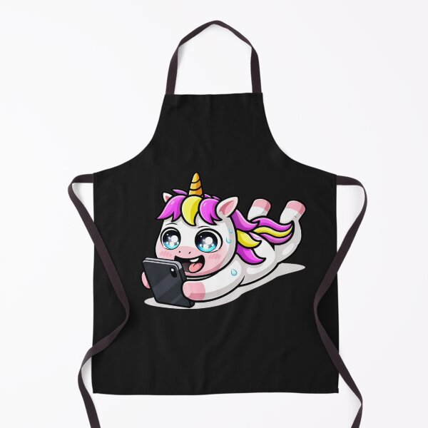 Item preview, Phone Addict Unicorn – Funny Cute Chibi Unicorn Smartphone Design designed and sold by ColorSplash123.