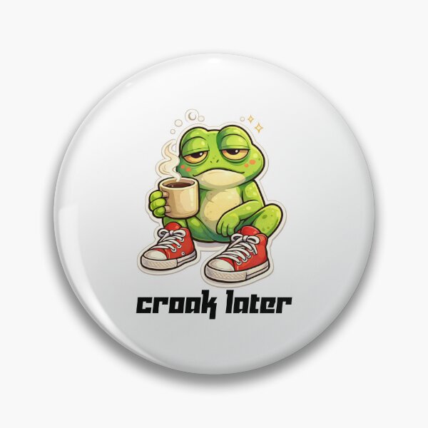 Item preview,  Coffee First, Croak Later frog illustration design designed and sold by It's Bro Brand ★ ★ ★ ★ ★.