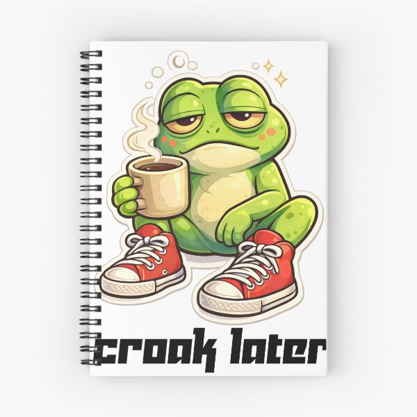 Item preview,  Coffee First, Croak Later frog illustration design designed and sold by It's Bro Brand ★ ★ ★ ★ ★.