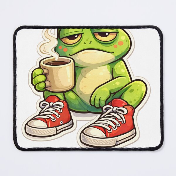 Item preview,  Coffee First, Croak Later frog illustration design designed and sold by It's Bro Brand ★ ★ ★ ★ ★.